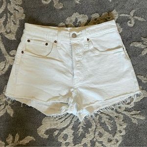 Levi’s 501 White Cutoff Shorts